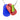 Jumbo Dog Tag by Fitness Finders: Colorful dog-tag style tokens in blue and red on a chain, student motivation awards