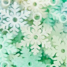 Snowflake by Fitness Finders: Green and white snowflake tokens, student winter fitness awards and motivation tokens
