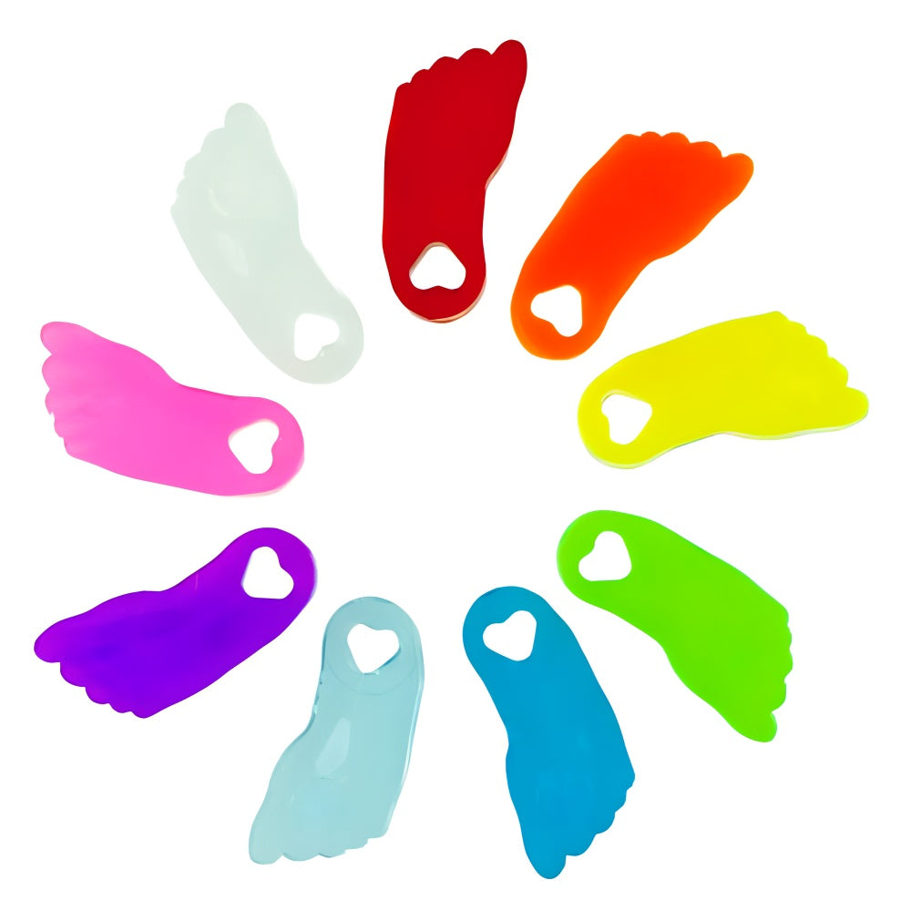 Toe Token Keychains See-Through Toe Tokens | Transparent Plastic Foot Charms – Fitness Finders