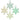 Snowflake by Fitness Finders: Assortment of 4 snowflake tokens in various shades of green and cream, student winter fitness awards and motivation tokens